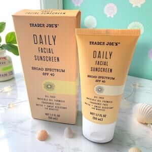 Facial Sunscreen Trader Joe’s NIB Fragrance and Oil Free Gel 1.7 FL OZ